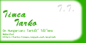 timea tarko business card